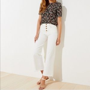 NWT: Loft High-Waist Wide Leg Jeans